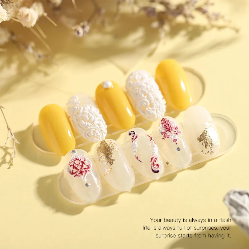 

New nail carving stickers imported from Japan Fingernail applique grinding 3d stereo sticker