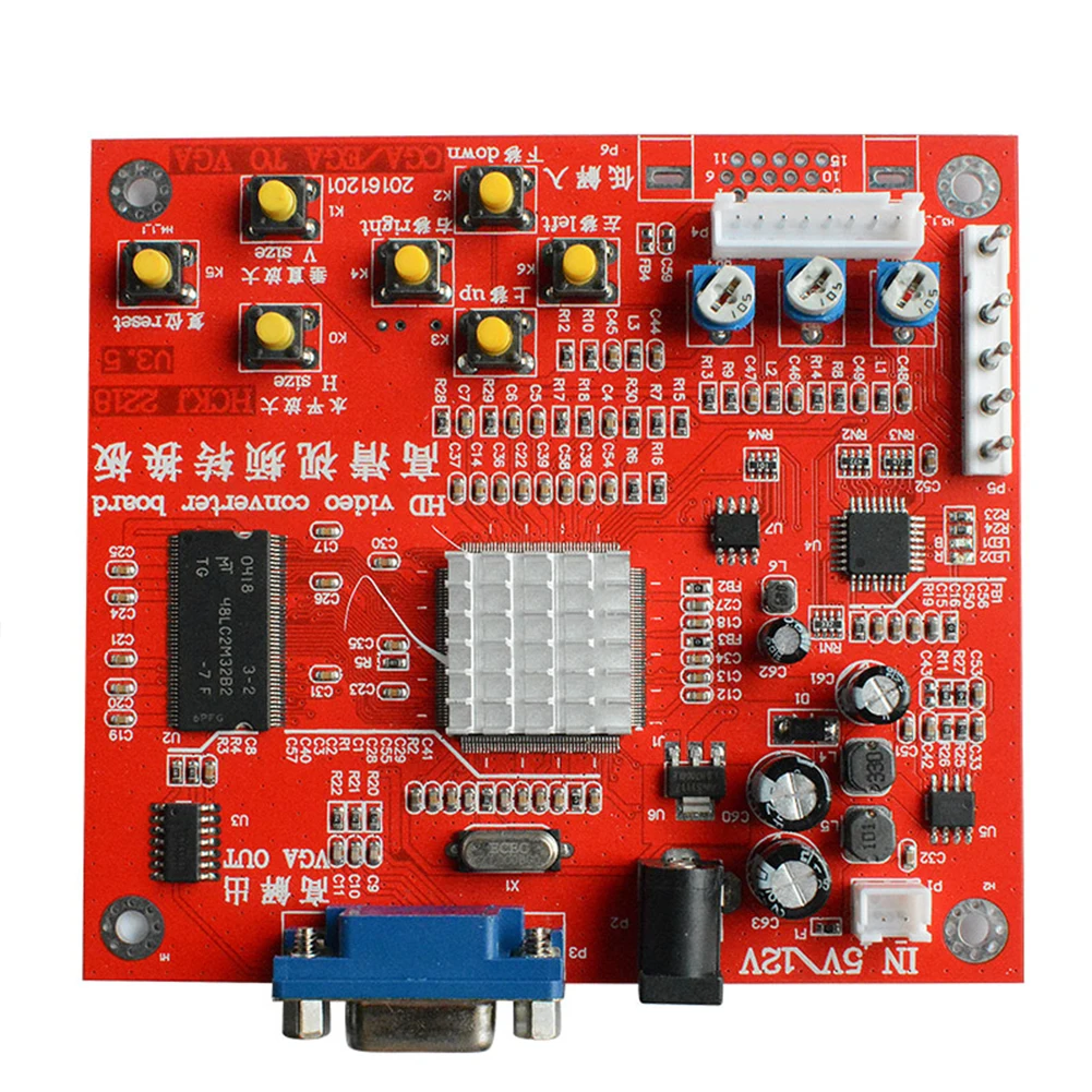 

RGBS CGA To VGA Signal Switching Video Image Durable Module Replacement Converter Board Professional High Definition Arcade Game