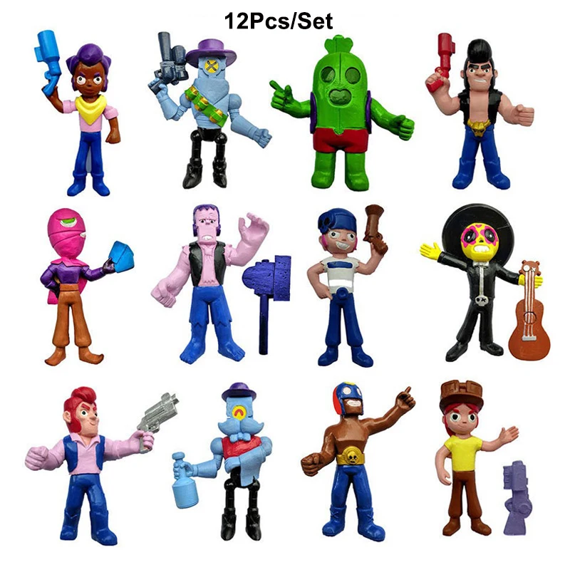 8/10/12/18/46 шт драки фигурка игрушки игра Амин рисунок Шелли Colt Джесси «Брок» Dynamike Leon PVC Моделя с хорошим спросом куклы игрушки детские подарки - Цвет: 12pcs style 2