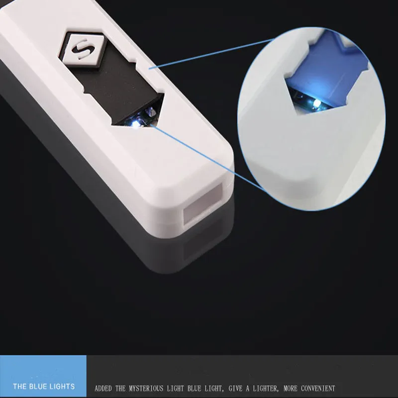 USB ветрозащитный беспламенный Электрический электронная зарядка прикуриватель