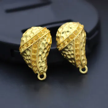 

10 pairs Zinc Alloy Drop Shape Matte Earrings Connector Linkers Point Rhinestone Base for DIY Dangle Earrings Jewelry Making