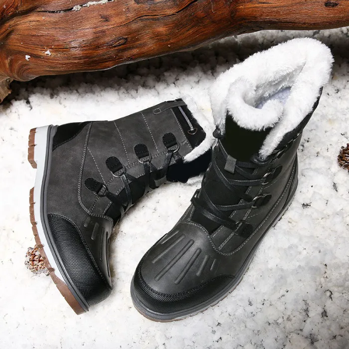 Новинка; Мужская зимняя обувь; зимние ботинки; теплые Нескользящие утолщенные повседневные ботинки для прогулок