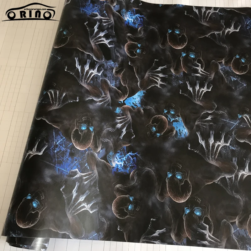 Skull Sticker Bomb Wrap Film Sticker-1