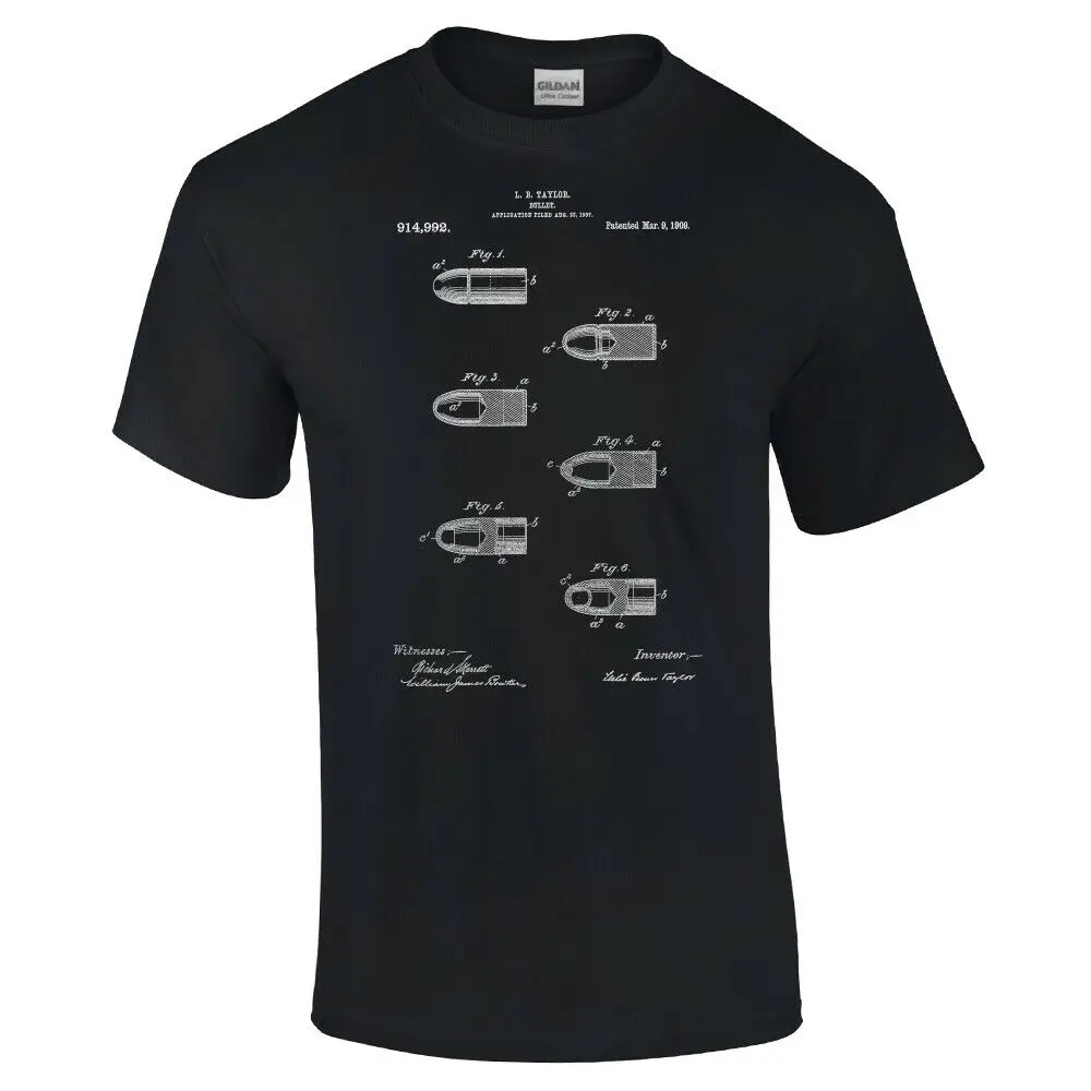 Bullet Shirt Gun Police Gift Club Shooting Range Veteran 2019 New Design Summer Short Sleeve Men Hip Hop T |