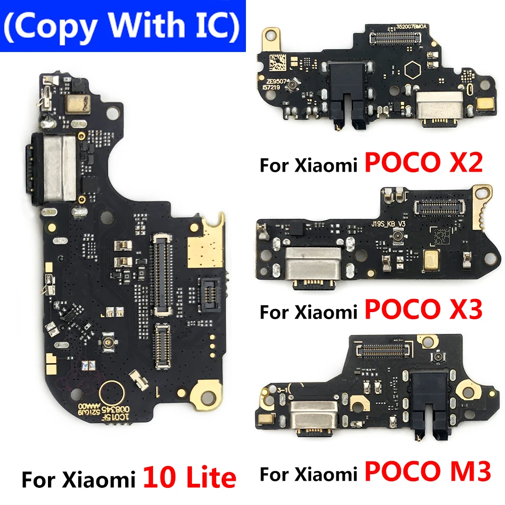 Flat Flex USB Tipo C Con Connettore Di Ricarica E Microfono Per Xiaomi POCO M3 / M2010J19CG - Ricambio Compatibile
