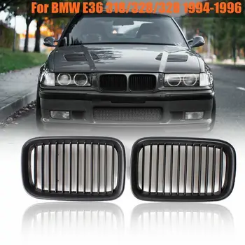 

Car Front kidney Grille Matte Black Sport Kidney Grille Grill Left & Right For BMW E36 318/328/328 1992 1993 1994 1995 1996
