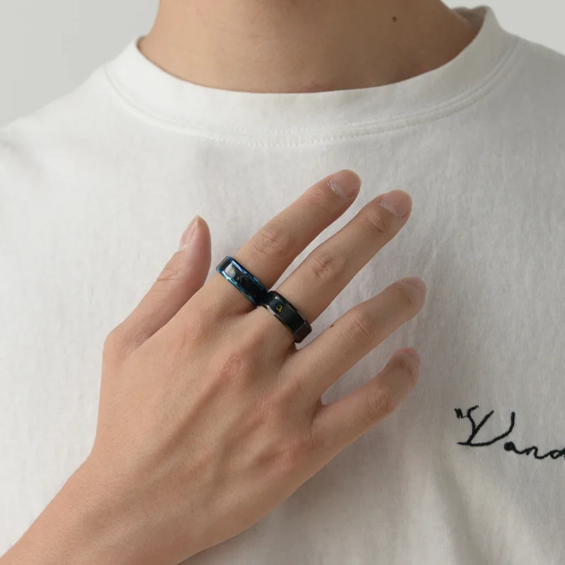Smart Sensor Body Temperature Stainless Steel Finger Ring stainless steel ring finger ring