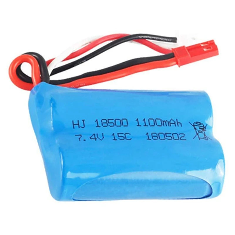 7.4V 1100Mah Li-Ion Battery JST Plug for HQ 827 823 871 RC Car Boat Spare Parts Accessories 2 Pack with USB Charger 7.4V 1100Mah Li-Ion Battery JST Plug for HQ 827 823 871 RC Car Boat Spare Parts Accessories 2 Pack with USB Charger