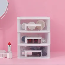 2/3 слой Ящик Косметики коробка для хранения прозрачный Рабочий стол ювелирные украшения для макияжа ожерелье Ногтей польские серьги пластиковое хранение