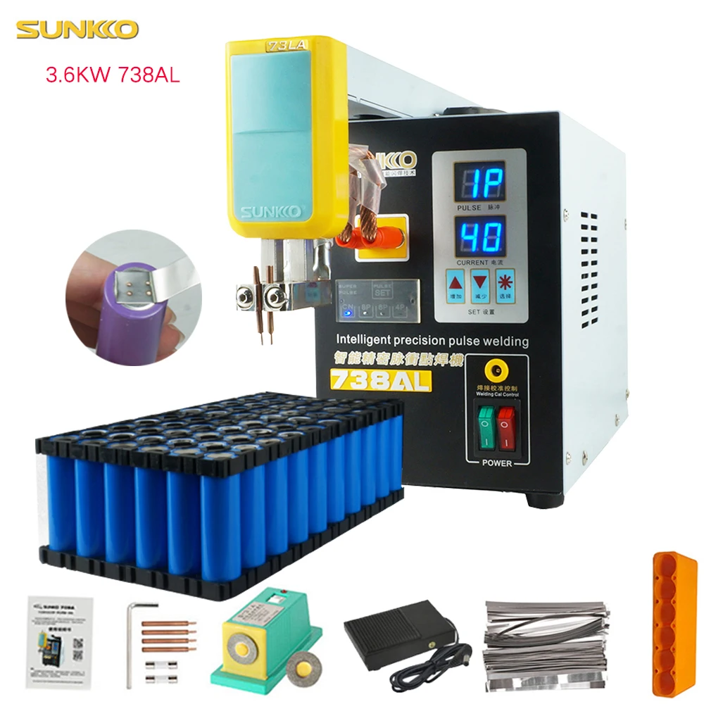SUNKKO 738AL машины для точечной сварки 3.6KW телескопическая стрела/ручная точечная
