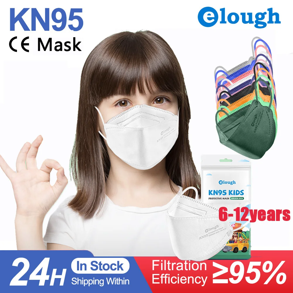 

6-12 лет, детская маска KN95 ffp2mask Mascarillas ffp2reиспользуемый респиратор, защитные маски для детей fpp2, детская маска CE