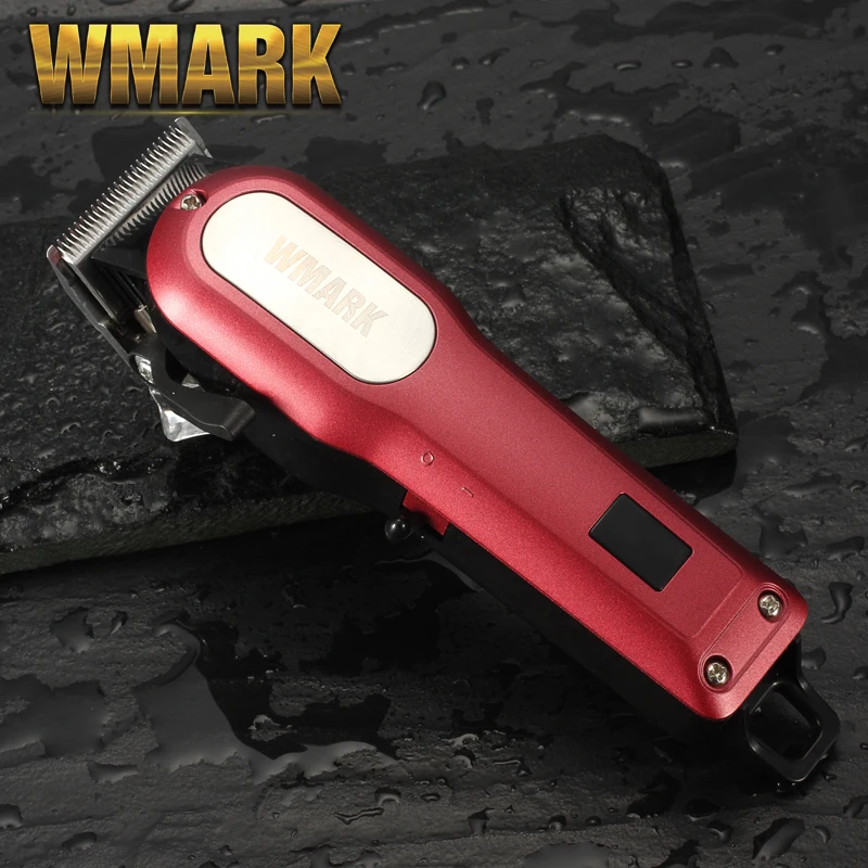 WMARK Беспроводная перезаряжаемая машинка для стрижки волос триммер для волос 2000 мАч литиевая батарея 6000-6500rm профессиональная машинка для стрижки волос с подарком
