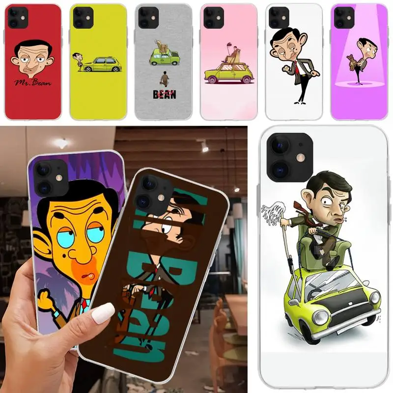 Cartoon Cute Mr Bean Phone Case Matching Coque Transparent For Iphone XR 11 12 13 Pro X XS Max 6 7 8 6s Plus SE2020 | Мобильные