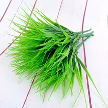 5 Пряди искусственная зеленая трава растение поддельная трава домашний офис дворовый садовый декор