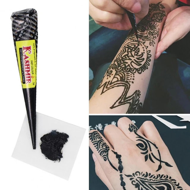 1Pcs Indian Herbal Henna Tattoo Paste Paint Temporary Waterproof Tattoo Kit  Body Art Sticker Mehandi Body