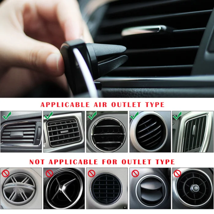 Air Vent Мобильный телефон крепление Hands Free Круглый гравитационный Автомобильный держатель для Телефона Колыбель CSL88