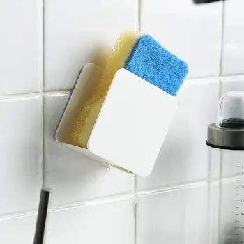 

Suction Cup Soap Drain Holder Bathroom Dish Cloths Sponge Rag Container Holder Sink Scouring Pads Durable Washing Supplies