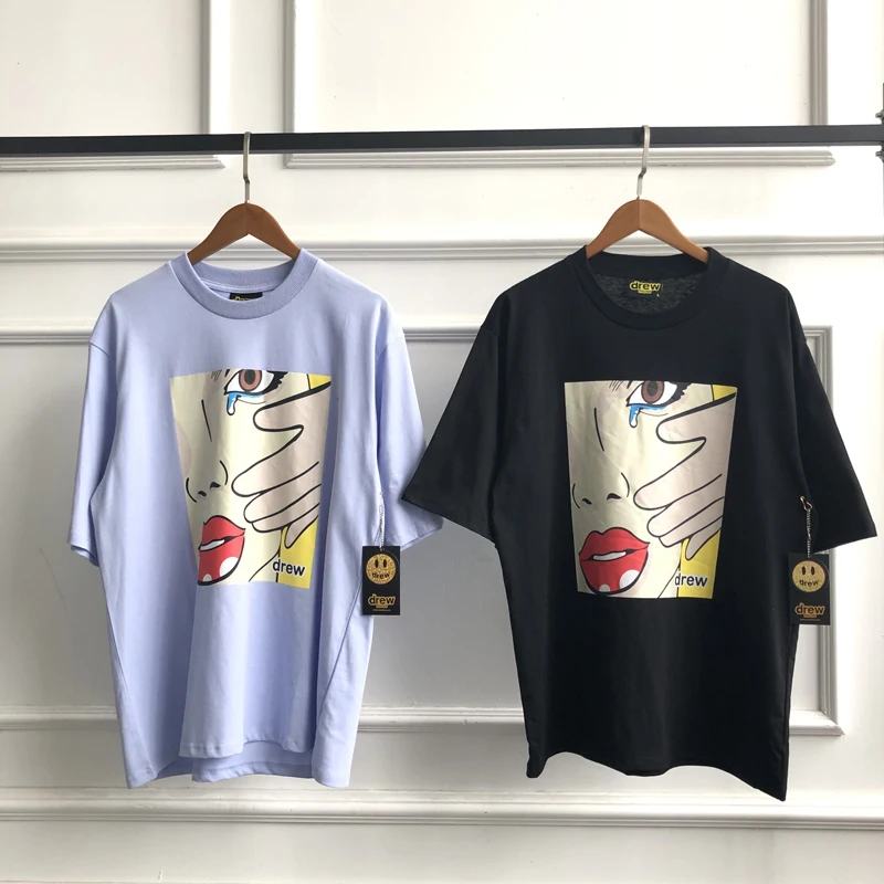 Drew House Face Printed T-Shirt - Justin Bieber Merchandise for Men and Women - Top Tees for Summer Style image 2