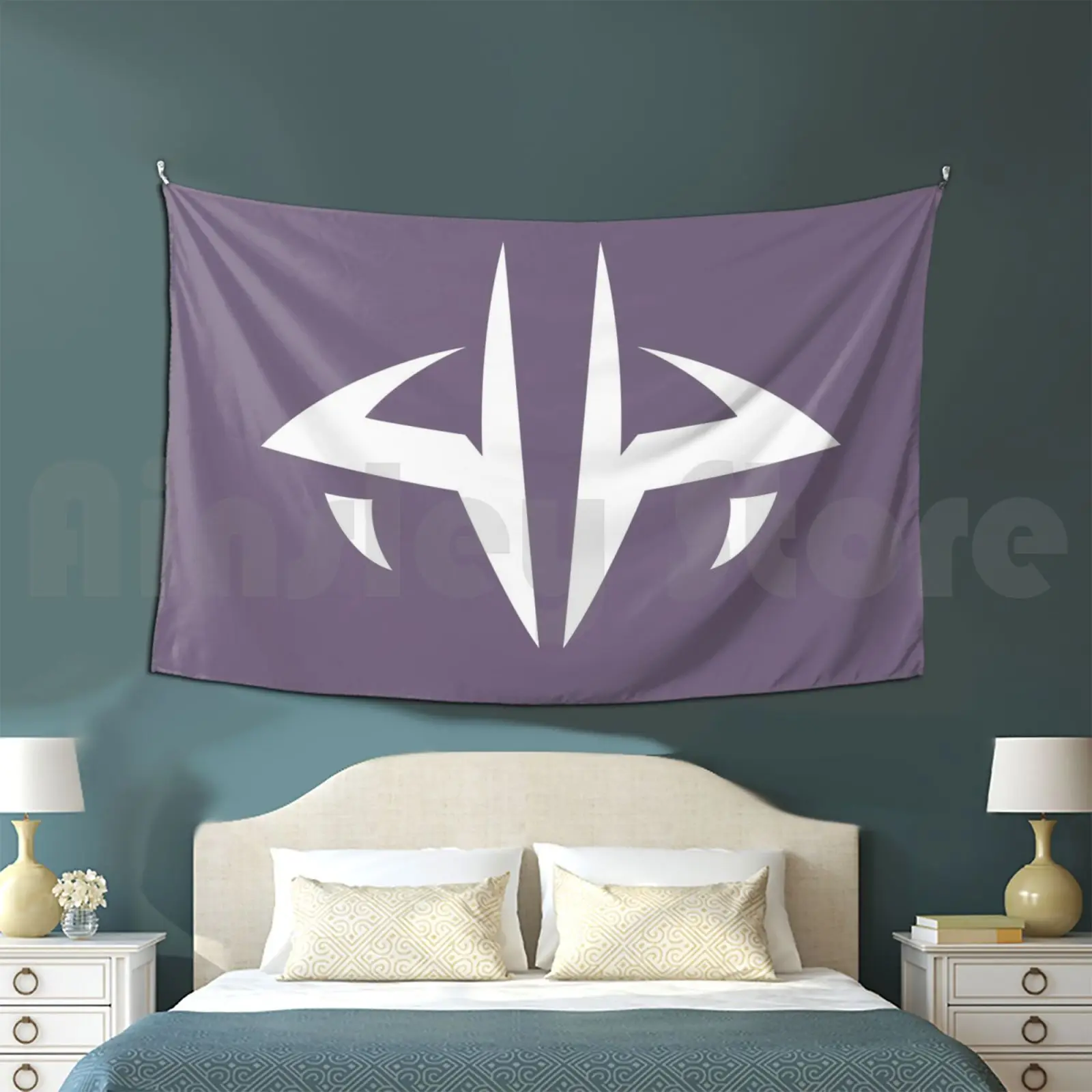 Prince Lotor'S Symbol-White Tapestry Background Wall Hanging Voltron Vld Voltron Legendary Lotor Prince
