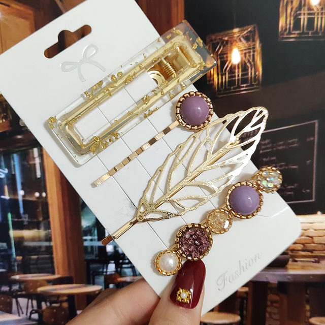 Starfish Hair Clip For Women 2022 Korean Acrylic Hairpins Geometric Crystal Hair Barrettes Girl Hair Accessories Hairgrip