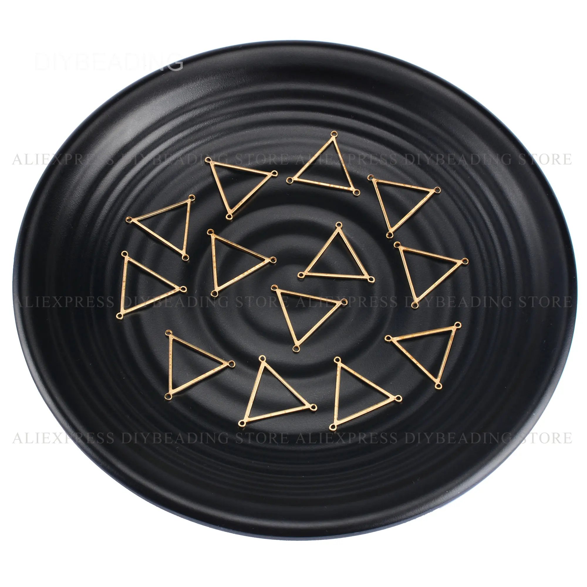 

10-500 Pcs Brass Connector Earring Component for Making Earrings Triangle Geometric Charm Metal Dangle Finding Bulk Wholesale