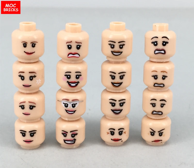 Распродажа кубики MOC Figure Face для мальчиков и девочек развивающие строительные