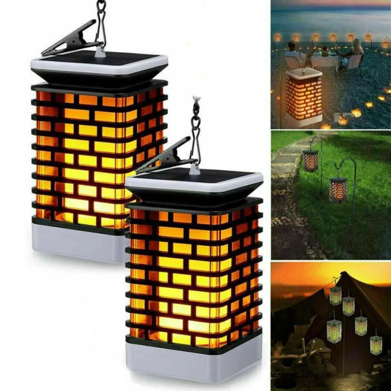 99led уличный Солнечный садовый светильник, водонепроницаемый Ландшафтный мерцающий светильник, квадратная люстра, уличный декоративный солнечный светильник s