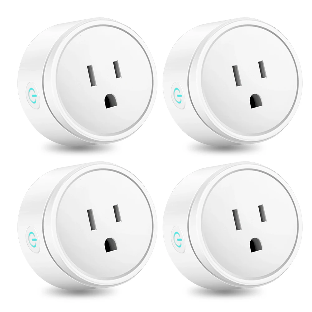 4 pcs 1/2/3/5/10 шт. штепсельная вилка американского стандарта BSD15 Беспроводной интеллектное устройство передачи энергии розетка пульт дистанционного управления Управление WiFi смарт-таймер с Alexa Google домашний помощник - Комплект: 4 pcs