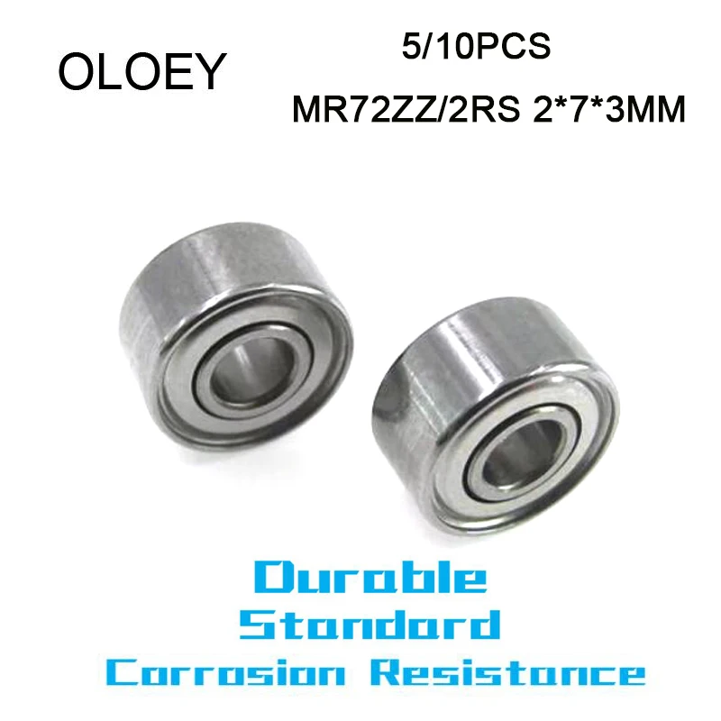 MR Series MR72ZZ 2RS 2X7X3mm Free Shipping 5/10pcs High Quality Bearing Metal Shielded Ball Bearings With Corrosion Resistance |