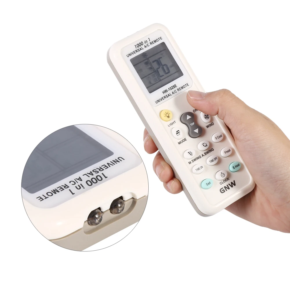 

New K-1028E White Remote Controller Intelligent Remote Control Air Conditioner Controllers With LCD Screen Built-In Clock