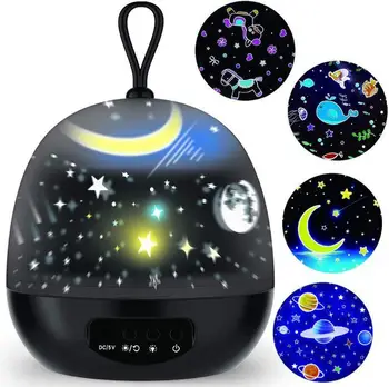 

Night Light Projector Delicacy 4 Set Films 360° Rotating 8 Lighting Modes LED Night Lights Lamp for Kids Baby Bedroom Decoration