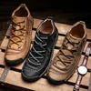 Valstone Spring autumn Men sneakers Medium-cut boots Male Vintage Leather handmade shoes sneakers XL size 48 Retro Frosty boots ► Photo 2/6