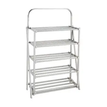 

Simple and free installation dustproof shoe rack stainless steel folding simple multi-layer creative shoe rack