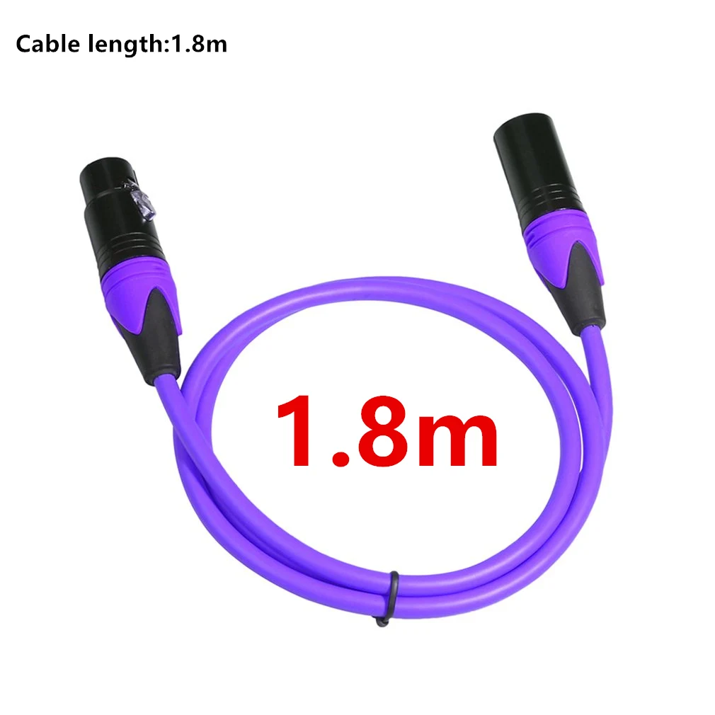 3 Pin OFC XLR кабель папа-мама M/F аудио кабель для микрофонного микшера 3 фута 1,5 м-10 м фиолетовый - Цвет: Красный