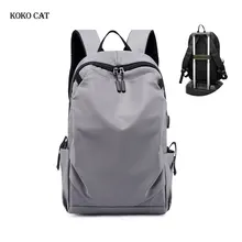 

Koko cat Waterproof Men Backpack with USB Charging Large Capacity for Teenager Boys Travel Outdoor Rucksack Mochila Masculina