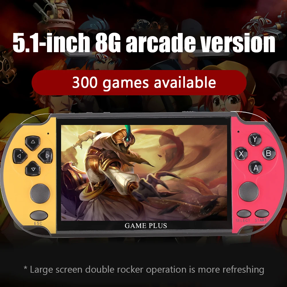 US $22.94 Gaming X7 Plus 51 Inch Handheld Game Console 8GB Game Player BuiltIn 200 Video Games Retrogame Accessories Gift For Children