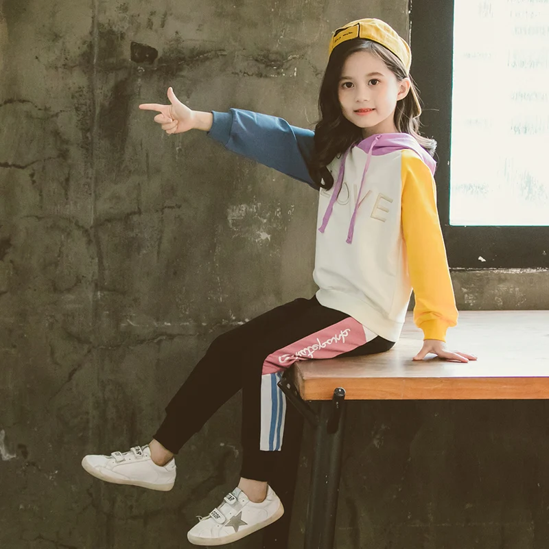 

Girls Clothes Kids Clothing Set Boutique Children Outfits Fall Autumn Sweatshirt + Joggers Tracksuit 3 to 13 Years