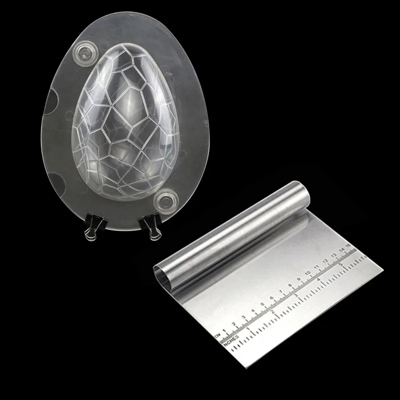 BH009GD 3D DIY пасхальное яйцо форма Поликарбонат шоколадная форма сладкий леденец, пудинг Шоколадный Бар Плесень выпечки Кондитерские инструменты - Цвет: BH009GD