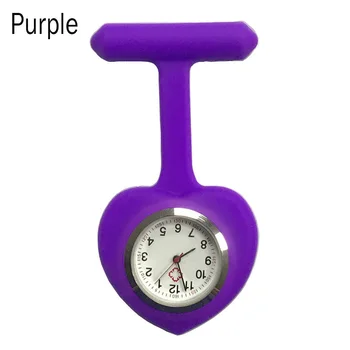 

Newly Silicone Nurse Love Heart Shape Watch Pocket Brooch Clip Medical Nurse Pocket Nursing Watch FIF66