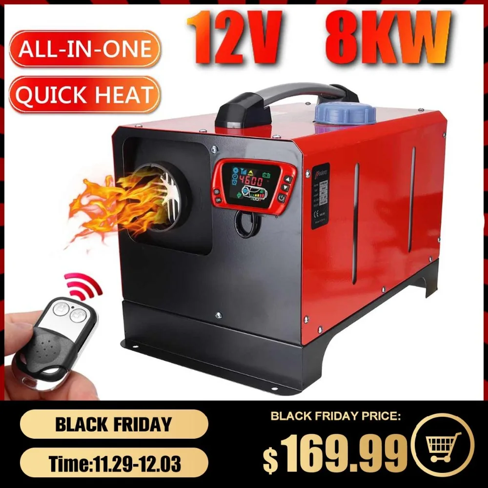 Автомобильный нагревательный все в одном устройстве 12V 8000W одно отверстие инструмент Дизельный подогреватель воздуха ЖК-дисплей наблюдение за парковкой грелка для автомобиля, грузовика, автобуса Лодка на колесах