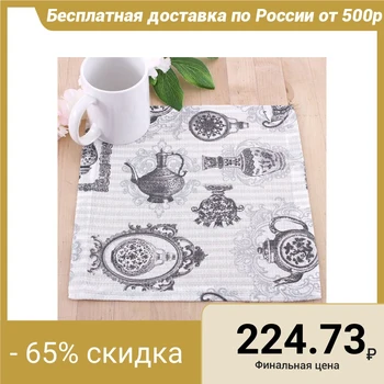 

Set of napkins "Dolyana" Outlandish utensils 27x27cm-4 pcs, 100% chl, wafer cloth 162g / m2 3549541