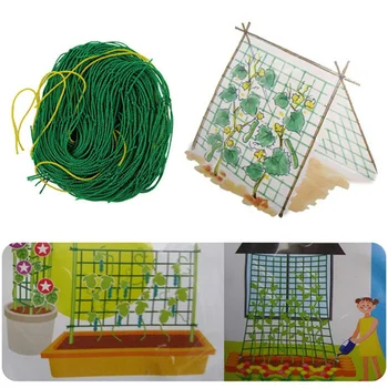 

3pcs 1.8x3.6m Green Network Gardening Fruit Vines Flower Petunia Climbing Net Cucumber Bush Gourd Vines Net