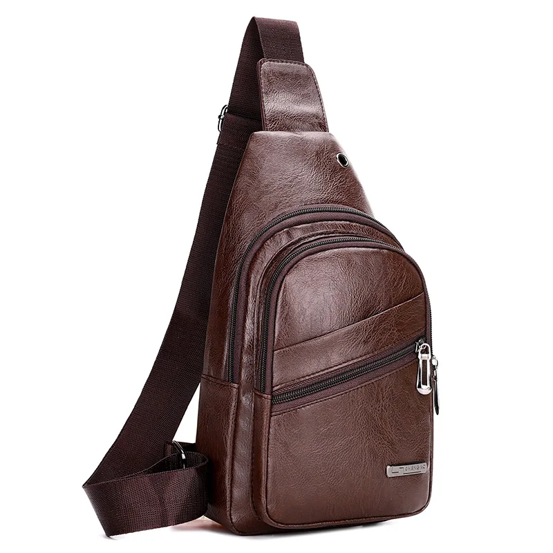 AOTTLA Brand Messenger Bag Leather Men Sling Backpack - ®Sling Backpack