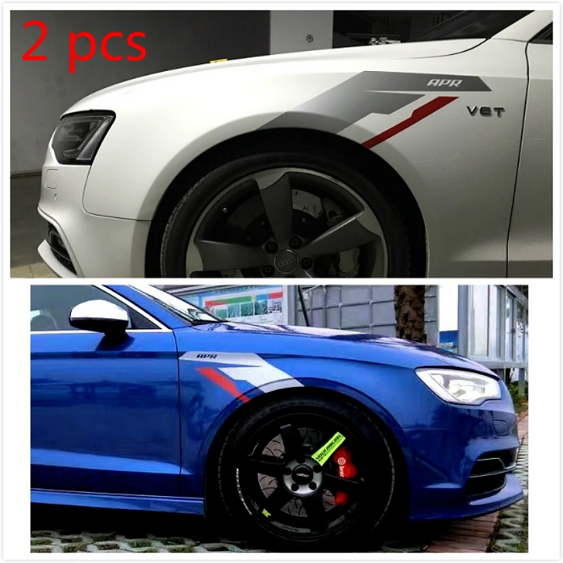 2 pcs Car dedicated APR logo styling sticker fender decals accessories For Audi A1 A3 A4 A5 A6 A7 A8 Q2 Q3 Q5 Q7 TT | Автомобили и