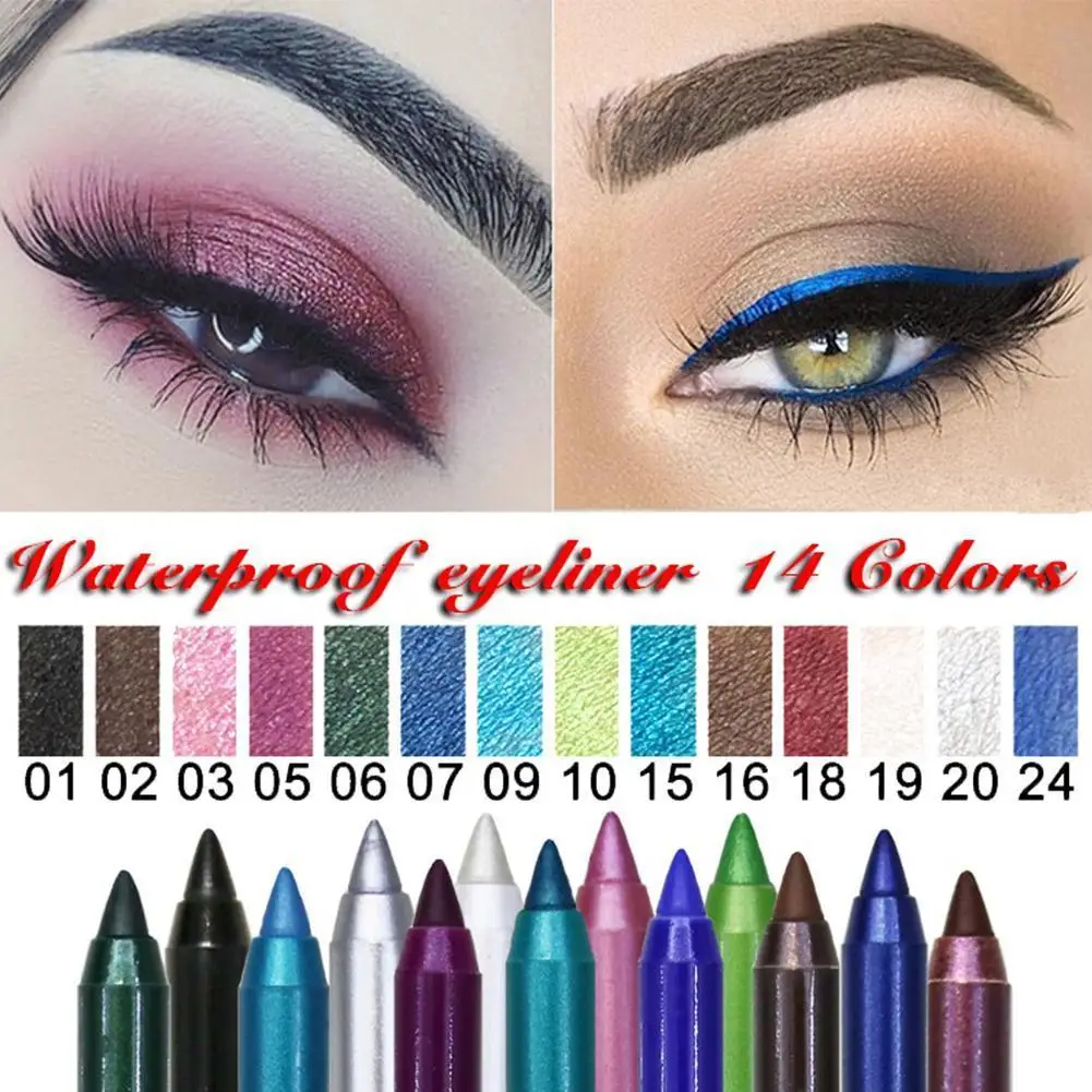 

12 Colors Waterproof Eye Makeup 2/6 Pcs Eyeliner Pencil Eyebrow Delineador Eyeshadow Maquiagem Sombras Olhos Z8K5