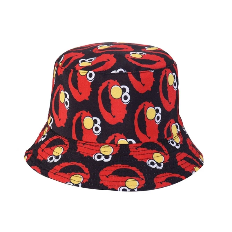 

New Sun Hats Cartoon Pattern panama Bucket Hat Reversible Visor Basin Cap Men Double Side Print Outdoor Travel Fisherman Hat