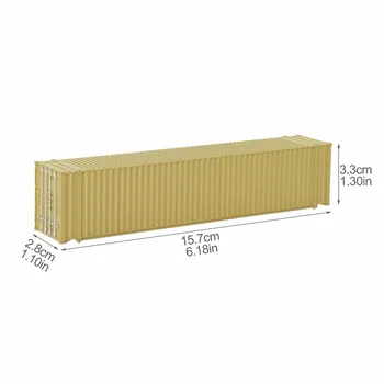 9pcs HO Scale 1:87 Blank 45' Shipping Containers 45ft Pure Color Ribbed Side Container Cargo Box C8745