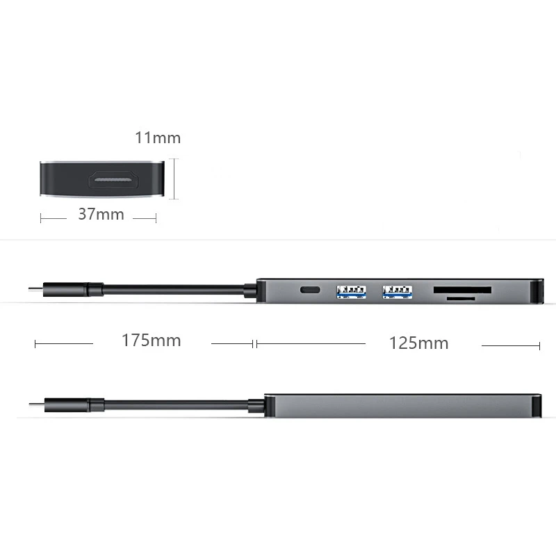 USB C Hub 6 в 1 3 0 порт расширитель адаптер 4K HDMI HD PD Быстрая зарядка док станция для