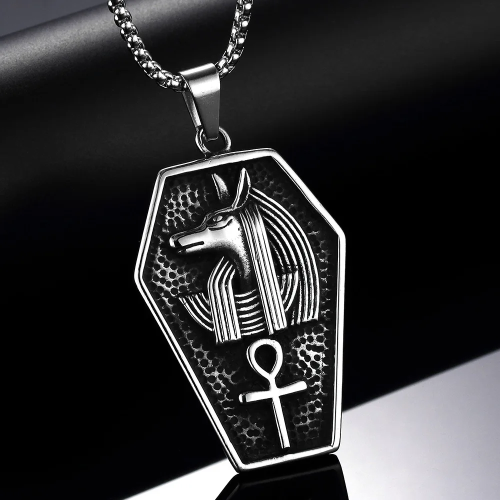 Punk Vintage Grim Reaper Anubis Pendant For Men Unique Stainless Steel  Egyptian Ankh Necklace Amulet Jewelry Gift Dropshipping - Necklace -  AliExpress