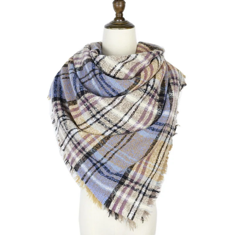 

Women's Autumn Winter Warm Scarfs 2019 Fashion 40 Color Striped Shawls and Wraps Bandanas Casual Cashmere Scarves for Ladies